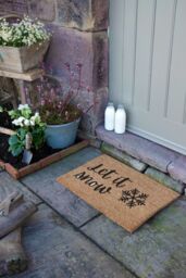 Artsy Mats Let It Snow Doormat in Beige - Size: 40 cm x 60 cm - thumbnail 1