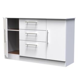 Ready Assembled 2 U Carlton 2 Door 3 Drawer Sideboard (Ready Assembled) in White - Size: Large - thumbnail 5