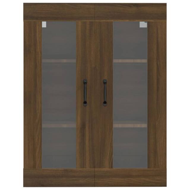 Berkfield Home Hanging Wall Cabinet Brown Oak 69.5x34x90 cm - image 1