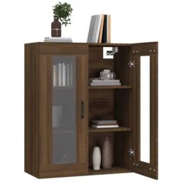 Berkfield Home Hanging Wall Cabinet Brown Oak 69.5x34x90 cm - thumbnail 7