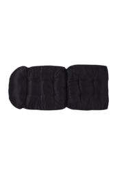 H&O Direct 110CM x 48CM Outdoor Waterproof Tufted Swing Seat Cushion in Black - Size: 110 cm x 48 cm - thumbnail 2