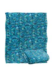 JQ Licensing Royce Mcclure Mod Squad Dolphin Sunglasses Pattern Silky Touch Super Soft Throw Blanket 152 X 127 cm in White - thumbnail 2