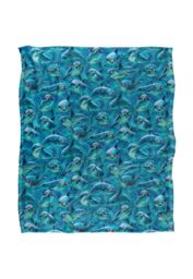 JQ Licensing Royce Mcclure Mod Squad Dolphin Sunglasses Pattern Silky Touch Super Soft Throw Blanket 152 X 127 cm in White - thumbnail 1
