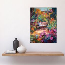 "Artery8 My Time By Anna Lane Floral Garden Relaxation Flowers Large Wall Art Poster Print Thick Paper 18X24 Inch - Size: W18"" x H24""" - thumbnail 4