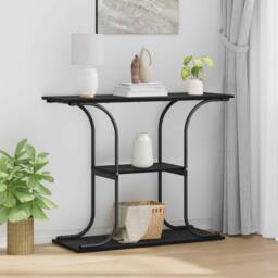 Berkfield Home Console Table Black oak 101 x 35 x 80.5 cm Engineered wood