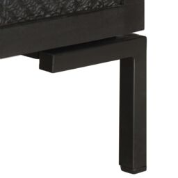Berkfield Home Sideboard 115x30x76 cm Solid Mango Wood in Black - Size: 115 x 30 x 76 cm - thumbnail 6