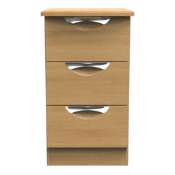 Ready Assembled 2 U Holborn 3 Drawer Bedside Cabinet (Ready Assembled) in Brown - thumbnail 1