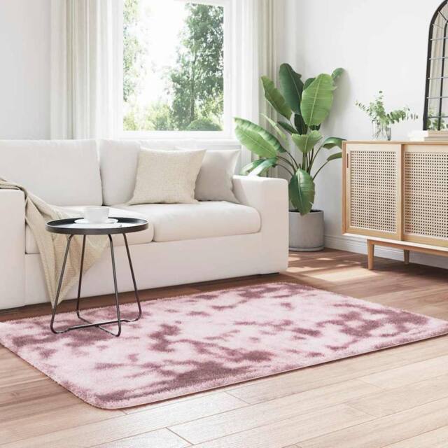 Berkfield Home Shaggy Rug High Pile NAVARRA Dusty Pink 120x170 cm Polyester - Size: Medium - image 1