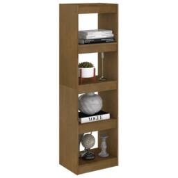 Berkfield Home Classic Book Cabinet Room Divider Honey Brown 40x30x135.5 cm Pinewood - thumbnail 4