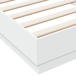 Berkfield Home Bed Frame without Mattress with LED Lights White 100x200 cm - thumbnail 9