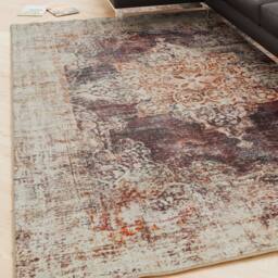 Kukoon Distressed Copper Soft Chenille Washable Living Room Area Rug - Size: 160 cm x 230 cm