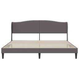 Berkfield Home Bed Frame with Headboard Grey 180 x 200 cm Faux Leather - thumbnail 4