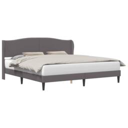Berkfield Home Bed Frame with Headboard Grey 180 x 200 cm Faux Leather - thumbnail 2