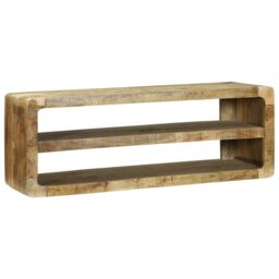 Berkfield Home TV Cabinet 100x32x36 cm Solid Wood Mango in Brown - Size: 100 x 32 x 36 cm - thumbnail 6