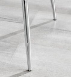 FurnitureboxUK Novara Round Glass Dining Table & 4 Nora Silver Leg Chairs in Dark Grey - thumbnail 5