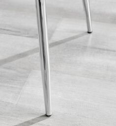 FurnitureboxUK Novara Round Glass Dining Table & 4 Nora Silver Leg Chairs in Dark Grey - thumbnail 9