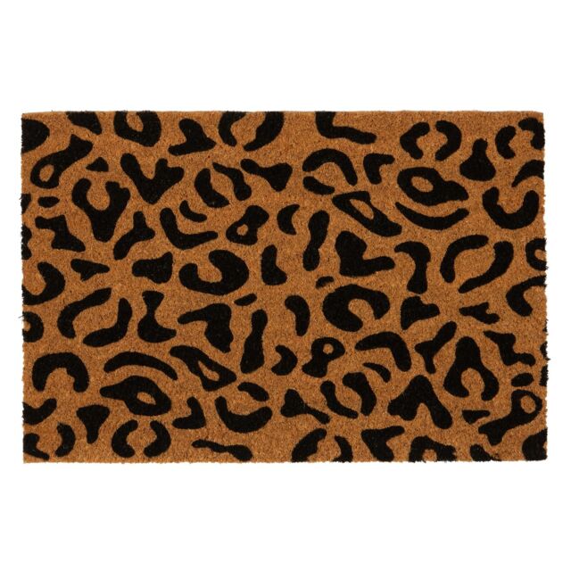 Nicola Spring Coir Door Mat - 60 x 40cm - Leopard - Size: 40 cm x 60 cm - image 1