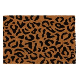 Nicola Spring Coir Door Mat - 60 x 40cm - Leopard - Size: 40 cm x 60 cm - thumbnail 1