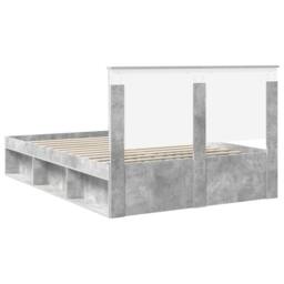 Berkfield Home Bed Frame with Headboard Concerte 140 x 200 cm Solid Pine Wood in Grey - thumbnail 9