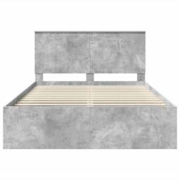 Berkfield Home Bed Frame with Headboard Concerte 140 x 200 cm Solid Pine Wood in Grey - thumbnail 7