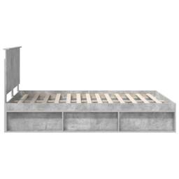 Berkfield Home Bed Frame with Headboard Concerte 140 x 200 cm Solid Pine Wood in Grey - thumbnail 8