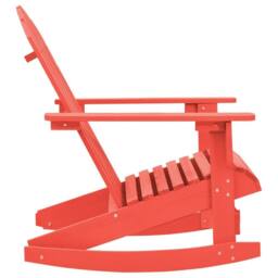 Berkfield Home Garden Rocking Adirondack Chair Solid Fir Wood Red