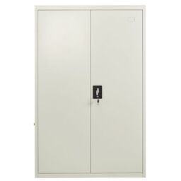 Moderna Tall Grey Steel 2 Door Lockable Cabinet, 3 Shelves for Office or Garage - thumbnail 4