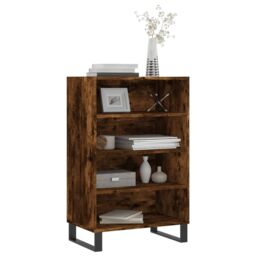 Berkfield Home Highboard Smoked Oak 57x35x90 cm Engineered Wood in Brown - Size: 57 x 35 x 90 cm - thumbnail 3