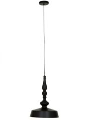Orsina Small Black & Gold Pendant Light, Saucer Ceiling Light With Adjustable Drop, Decorative Ceiling Fixture - thumbnail 1