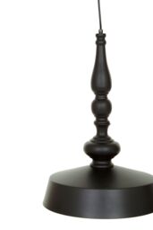 Orsina Small Black & Gold Pendant Light, Saucer Ceiling Light With Adjustable Drop, Decorative Ceiling Fixture - thumbnail 4
