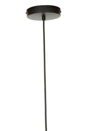 Orsina Small Black & Gold Pendant Light, Saucer Ceiling Light With Adjustable Drop, Decorative Ceiling Fixture - thumbnail 3