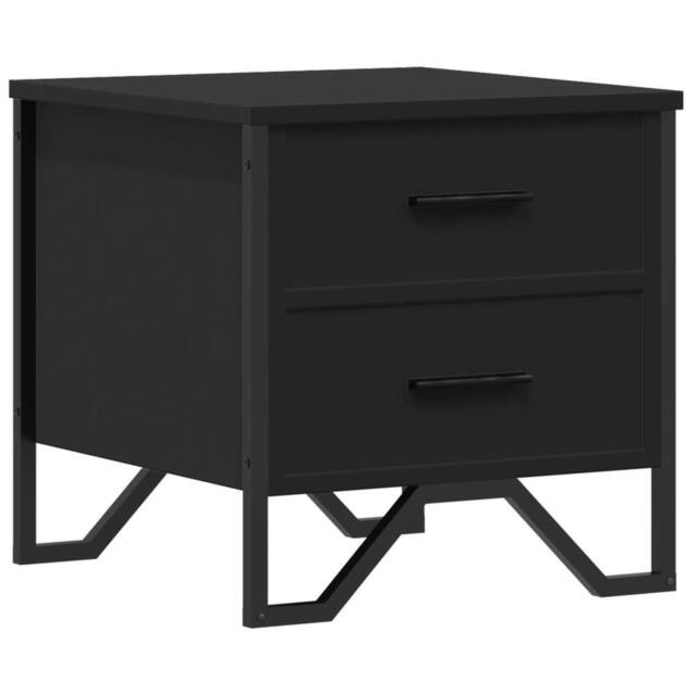 Berkfield Home Bedside Cabinet Black 40x41x40 cm Engineered Wood - Size: 40 x 41 x 40 cm - image 1