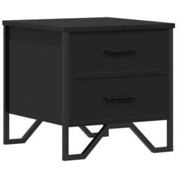 Berkfield Home Bedside Cabinet Black 40x41x40 cm Engineered Wood - Size: 40 x 41 x 40 cm - thumbnail 1