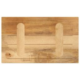 Berkfield Home Table Top 40x20x2.5 cm Rectangular Solid Wood Rough Mango in Brown - thumbnail 5