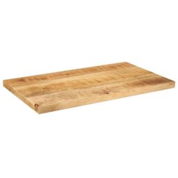 Berkfield Home Table Top 40x20x2.5 cm Rectangular Solid Wood Rough Mango in Brown - thumbnail 2