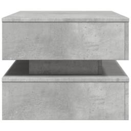 Berkfield Home Coffee Table with LED Lights Concrete Grey 90x50x40 cm - Size: 90 x 50 x 40 cm - thumbnail 8