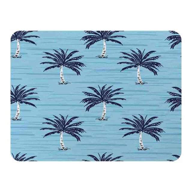 Benjamin Tate Design Palm Trees On Blue Blanket in Natural - Size: 120 cm x 150 cm - image 1