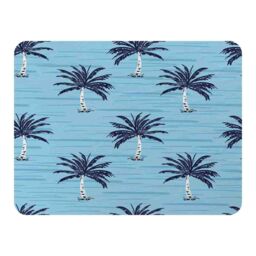 Benjamin Tate Design Palm Trees On Blue Blanket in Natural - Size: 120 cm x 150 cm - thumbnail 1