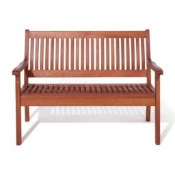 Rowlinsons Willington Bench - L69 x W124 x H87 cm in Brown - thumbnail 2