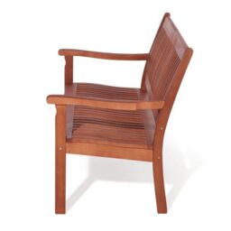 Rowlinsons Willington Bench - L69 x W124 x H87 cm in Brown - thumbnail 3