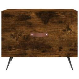 Berkfield Home Coffee Table Smoked Oak 50x50x40 cm Engineered Wood in Brown - Size: 50 x 50 x 40 cm - thumbnail 5