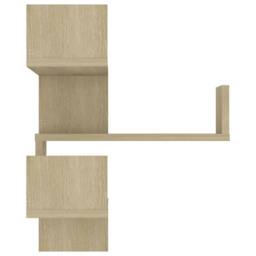 Berkfield Home Wall Corner Shelf Sonoma Oak 40x40x50 cm Engineered Wood in Light Tan - Size: 40 x 40 x 50 cm - thumbnail 5