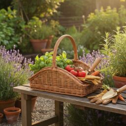 Red Hamper Wicker Set of 2 Hill Garden Trugs in Brown - thumbnail 2