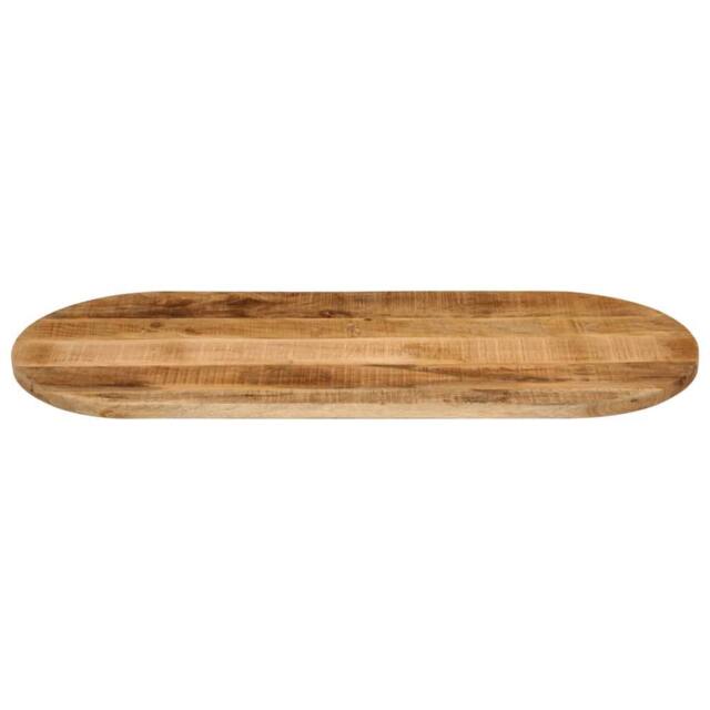 Berkfield Home Table Top 100x50x3.8 cm Oval Solid Wood Rough Mango in Brown - image 1