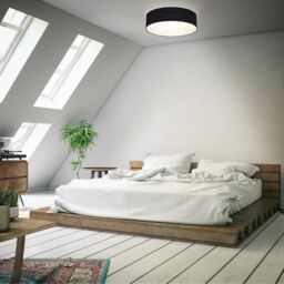 B.K.Licht Black 2xE27 40W Requires Bulb Ceiling Light - thumbnail 4
