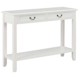 Berkfield Home Console Table White 110x35x80 cm Wood - Size: 110 x 35 x 80 cm