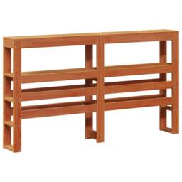 Berkfield Home Bed Frame with Headboard Wax Brown 150 x 200 cm Solid Pine Wood - thumbnail 4