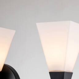 Netlighting Bowtie 3 Light Bathroom Wall Lamp Matte Black IP44 - thumbnail 2