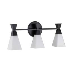Netlighting Bowtie 3 Light Bathroom Wall Lamp Matte Black IP44 - thumbnail 5