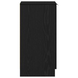 Berkfield Home Shoe Cabinet Black Oak 30x35x70 cm Engineered Wood - Size: 30 x 35 x 70 cm - thumbnail 8